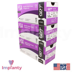 GDT Dental Thread SteriIe Individual Packs 12pcs 3/8 Circle 20.0mm Reverse