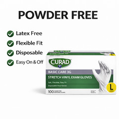 Vinyl Exam Gloves Large Powder Free Latex Free Disposable 100-1000 Bulk