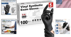 Waterproof Vinyl Gloves, 4 Mil Thickness – Versatile Disposable Gloves, 100 Pack