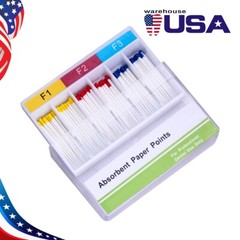 500PCS Dental Absorbent Paper Point puntas de papel absorbente endodoncia F1F2F3