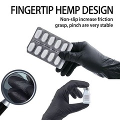5.5 Mil Black Nitrile Gloves: Powder-Free, Latex-Free (100-Count)