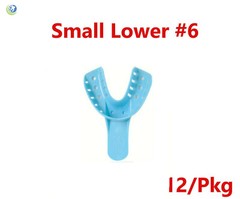Dental Impression Trays Perforated Plastic Disposable Ped/S/M/L Upper/Lower 12PC