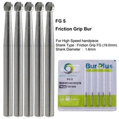 Wave Dental Carbide Bur High Speed Round FG 1/4 1/2 1 2 4 5 6 7 8 Friction Grip