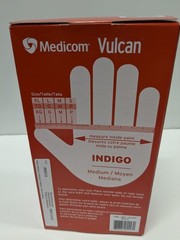 Medicom Vulcan Nitrile Gloves Indigo Medium M 150 Count Per Box Lot of 2 Boxes