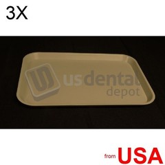 3X LOT of PLASDENT Flat Tray EF Setup Size E Color: GRAY- #300Ef- 9 001-300EF-9