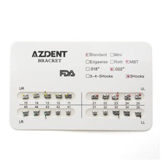 10 Packs Dental Orthodontic Standard/ Min Brackets Roth/MBT/Edgewise With Hooks