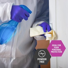 MED PRIDE Nitrile Medical Exam Gloves Large [Box of (Pack 50), Blue
