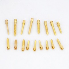 30 Pcs Dental Screw Post Plated 24K Gold Conical Refill S/M/L/XL For Root Canal