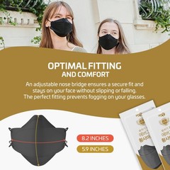 Evergreen KF94 BLACK Korean Face Mask Made in Korea Medical Respirators CleanTop