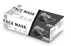 50/100 Pcs Black Disposable Face Cover 3-Ply Filter Breathable Earloop Masks