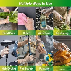 Disposable TPE Cooking Gloves, Latex Free Powder Free, Food Prep Kitchen Heat