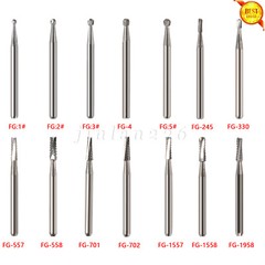 Dental Carbide Burs 19mm FG Straight Fissure Bur for High Speed