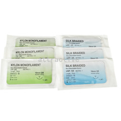 Dental Study Suture Practice Silk Sutures Braided Reverse Needle Train Test