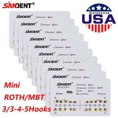 10-100Pack Orthodontic Dental Brackets Braces Mini Roth MBT.022 Slot Hooks 345/3