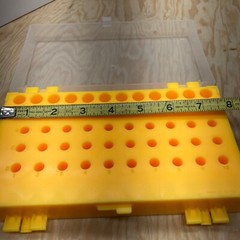 Dual Sided Vial Microtube Tube Tray Rack Holder – Reversible Cover – Yellow