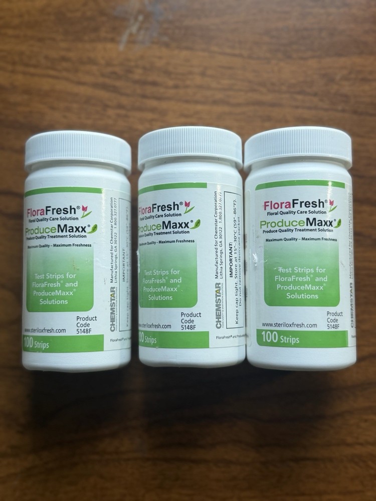FLORAL FRESH CHEMSTAR 100 Test Strips PRODUCEMAXX SOLUTIONS EXP 11/30/21 *3 PACK