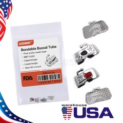 AZDENT Dental Ortho Buccal Tube 1st/2nd Molar Bondable Non-Conv Roth/MBT.022 FDA