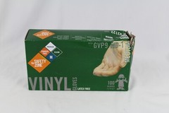 Safety Zone Vinyl Latex free Gloves clear Size Medium Box Of 100 GVP9-XL-1 NEW