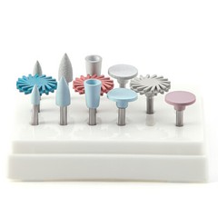 Dental RA Latch Type Composite Polishing Burs Brush Silicone Rubber with Diamond