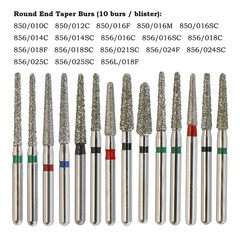 Dental Diamond Burs FG Round End Taper 856 850 Super Coarse Fine High Speed Burr