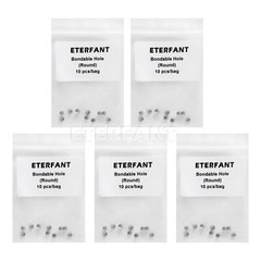 10XETERFANT Dental Ortho Bondable Lingual Buttons Round Base with Hole 10pc/pack