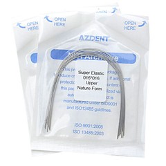 Dental Orthodontic Super Elastic Niti Rectangular Arch Wire Ovoid/Nature Form