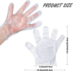 500 Count Disposable Poly Plastic Gloves for Cooking, Food Prep and Food Service