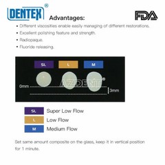 DENTEX Dental Flowable Light Cure Hybrid Composite Resin Medium Flow A1 3g/Kit