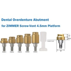 US LOCATOR Overdenture Attachment System for ZIMMER Screw-Vent BEGO/MIS Platform