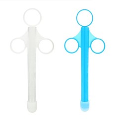 Famolay Lube Applicator for Women Man, 2PCS 0.5 Fl Oz (Pack of 2), Blue-white