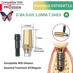 US Dental Straight Abutment Hiossen ET Osstem TS Ti Mini Regular Platform Hex