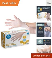 Disposable Medical Grade Vinyl Exam Gloves, Latex & Powder Free, Ultra-Strong…