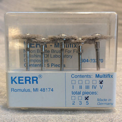 Kerr Multifix Nylon Bristle Brush Set RA Latch-Type Dental 5 pc 504-23270