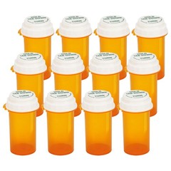 Prescription Reversible Thumb Tab Vials, Medicine Container, Pill Bottle, Pre…