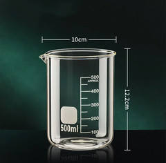 1pc High Borosilicate Glass Measuring Cup: 50–1000ml Clear Scale Beaker – NEW
