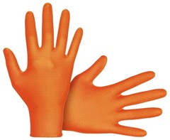 Medium Nitrile Gloves Pack Of 1000 6 Mil Powder Free Textured Orange Color