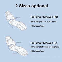 Dental Disposable Half Chair Full Chair Sleeves Protective Cover Clear Plastic