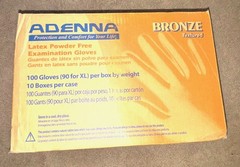 Adenna Bronze BRZ646 5 mil Latex Powder Free Exam Gloves, Large 10 Boxes of 100
