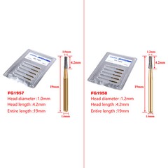 1-20 packs FG1957/FG1958 High Speed Dental Tungsten Carbide Crown Cutting Burs
