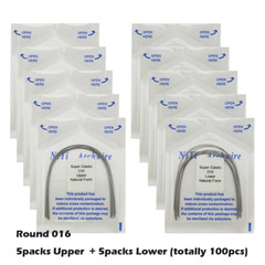 100PCS Arch Wire Orthodontic Niti Natural Ovoid Form Arches Round Rectangular