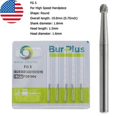 Wave Dental Carbide Burs Round For High Speed Handpiece FG 1/4 1/2 2 4 6 8 Prima