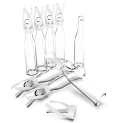 1000PCS 2ml HPLC GC Vials + Screw Caps+29*5.7mm Micro Vial Insert Plastic Spring