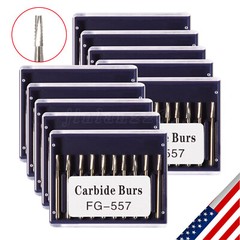 Dental Midwest FG #557 Clinic Length Cross Cut Carbide Burs 100pk （19mm）