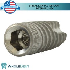 5x Dental Spiral Instrument Tool Int Hex 2.42mm Titanium Sterile Anodized