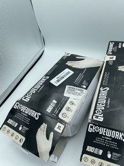 GLOVEWORKS by AMMEX XL Latex Gloves Powder Free Textured 2 Boxes 200 Total