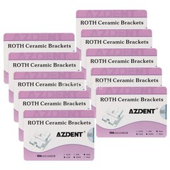 400pcs AZDENT Dental Orthodontic Ceramic Brackets Brace Roth .022 345 Hooks