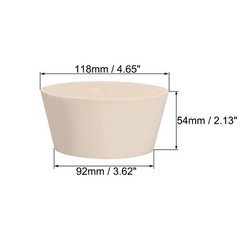 White Tapered Shaped Solid Rubber Stopper for Lab Tube Stopper Size 20