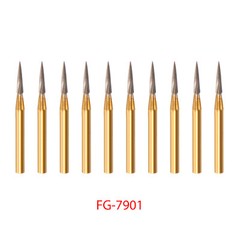 10 Pcs Dental Tungsten Carbide Trimming & Finishing Burs Drill Smooth FG 7901