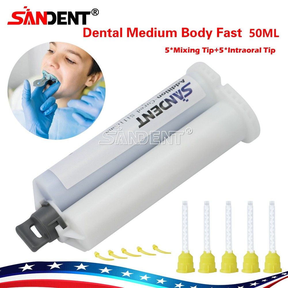 Dental MEDIUM BODY FAST SET VPS PVS Impression Material FAST Set 50ML Cartridges
