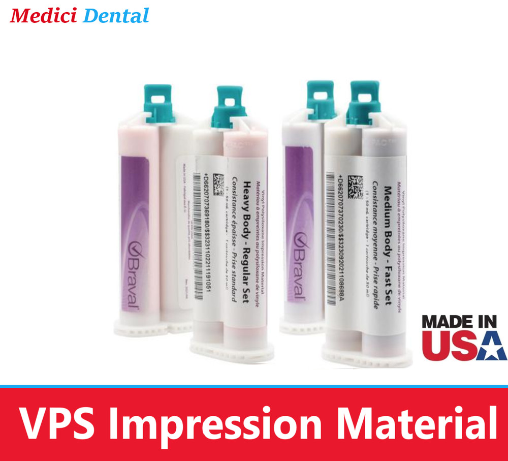 Dental Impression Material, VPS Heavy & Light Body, Monophase, Fast & Regular